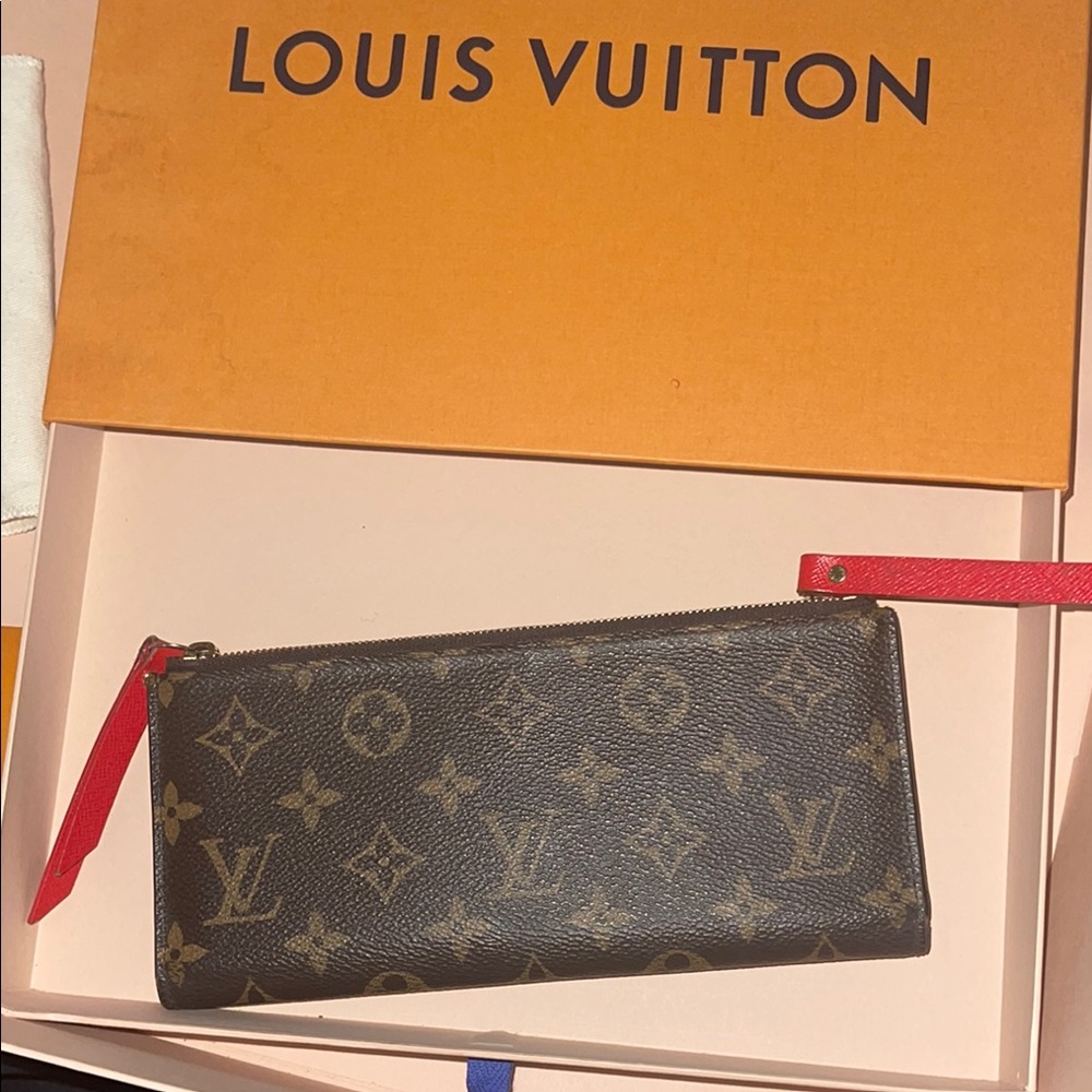 Monogram Adele Wallet Coquelicot Authentic - image 1